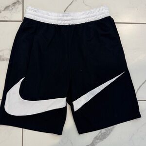 Nike Black and White Swoosh Shorts Youth XL